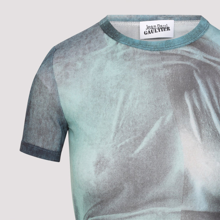 Jean Paul Gaultier Mesh Baby Printed "Water" Tee Women
