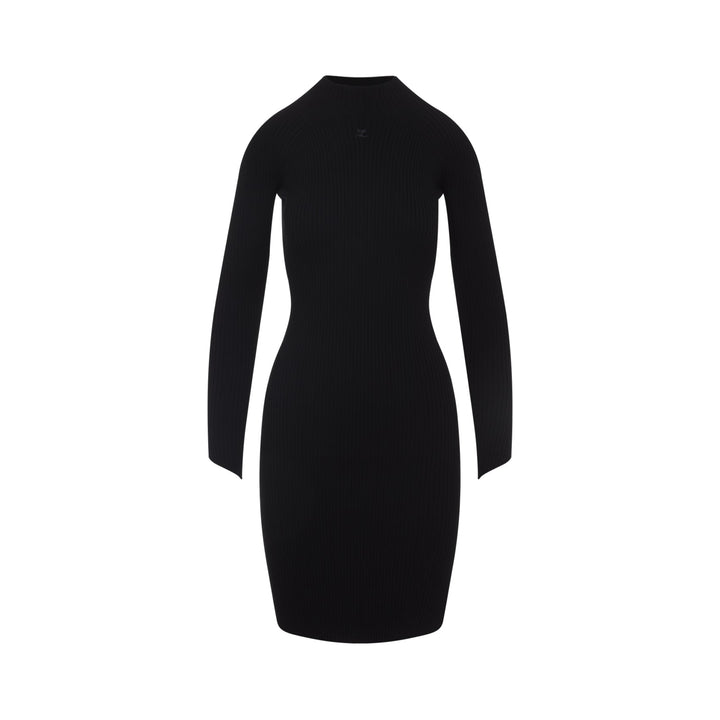 Courreges Circle Rib Mini Dress Women