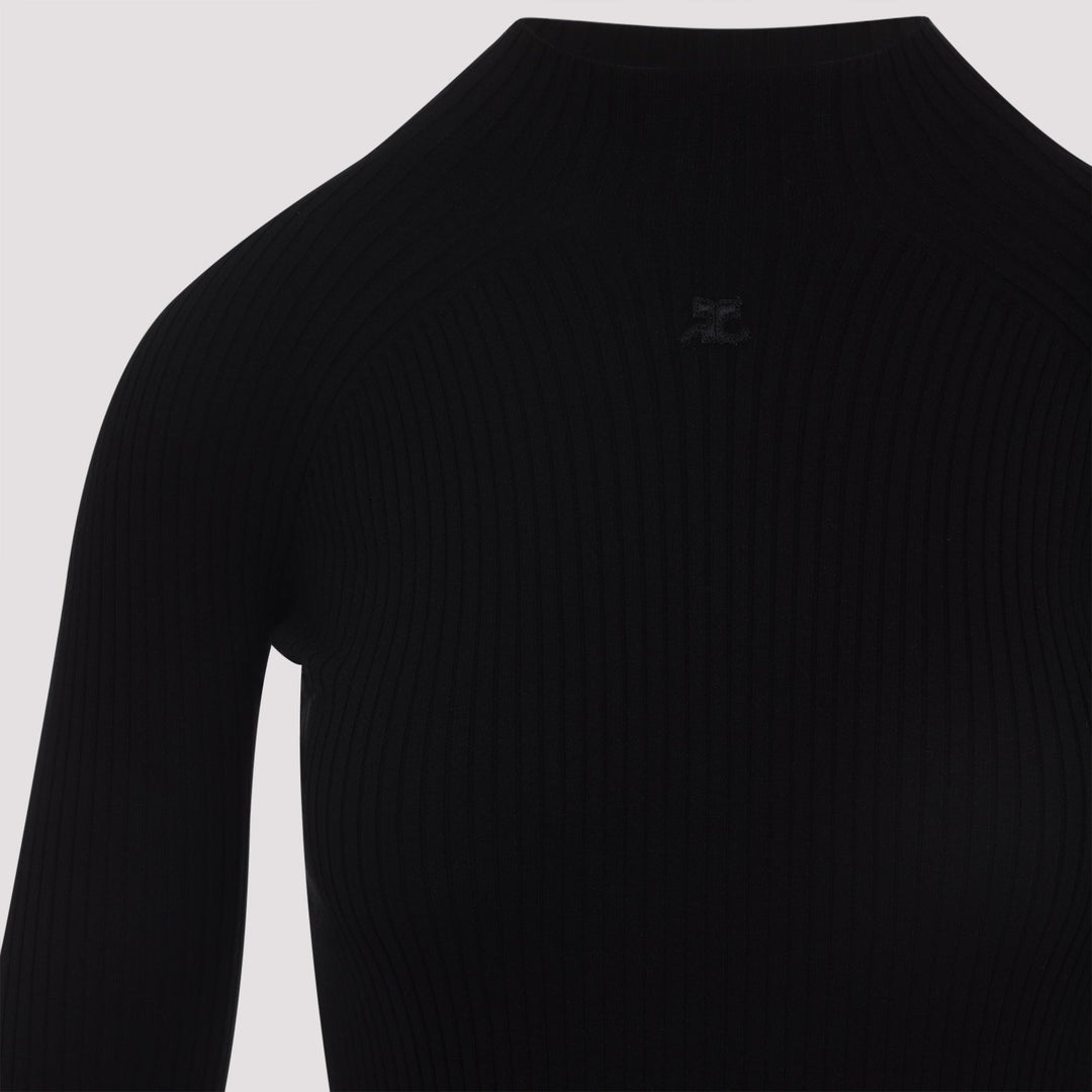 Courreges Circle Rib Mini Dress Women