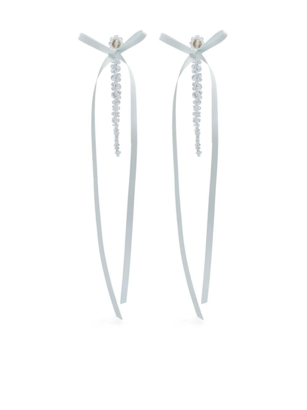Simone Rocha Women Bow Ribbon Drip Earrings