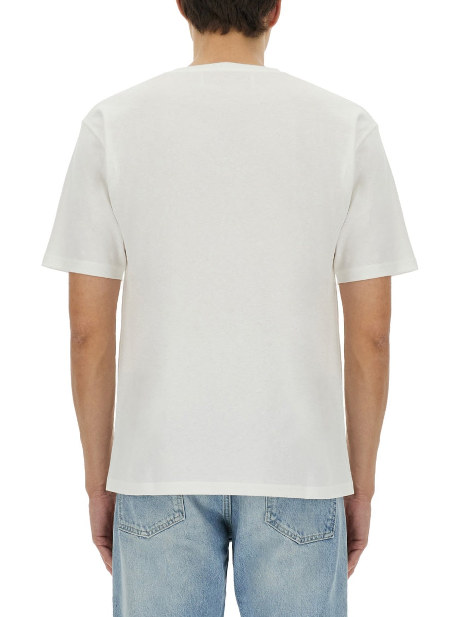 Valentino Men Cotton T-Shirt With "Chez Valentino" Print