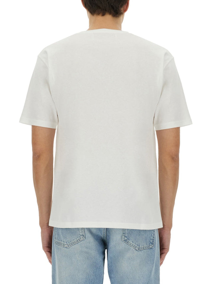 Valentino Men Cotton T-Shirt With "Chez Valentino" Print