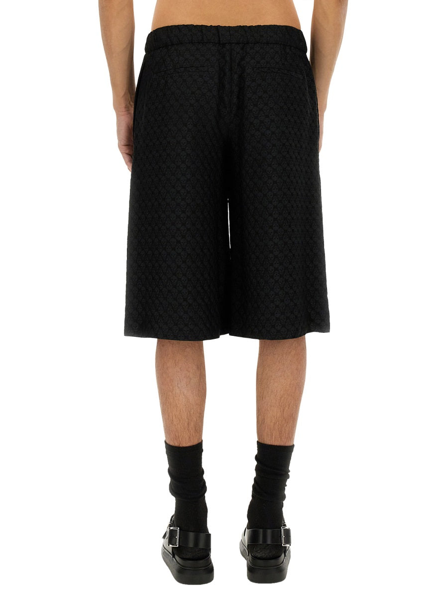 Alexander Mcqueen Men Skull Jacquard Pattern Shorts