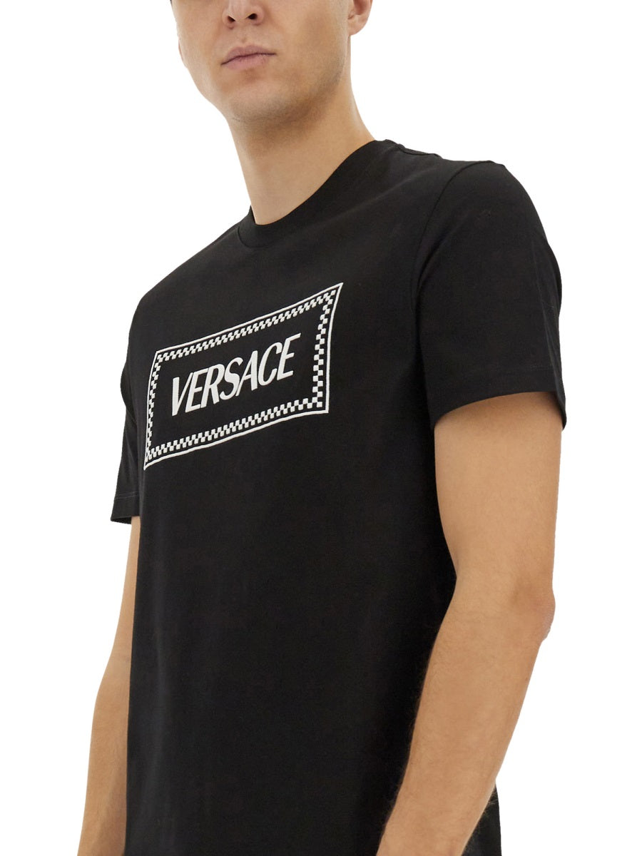 Versace Men T-Shirt With '90S Vintage Embroidered Logo