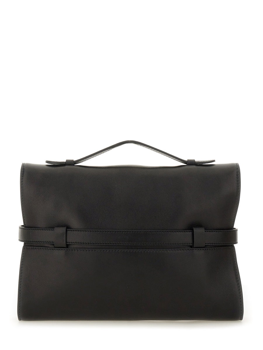 Moschino Men Nappa Leather "Tie Me" Clutch