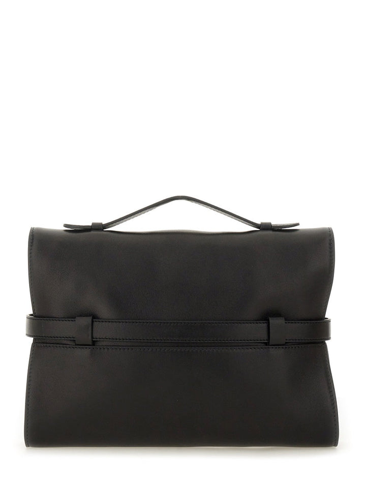 Moschino Men Nappa Leather "Tie Me" Clutch