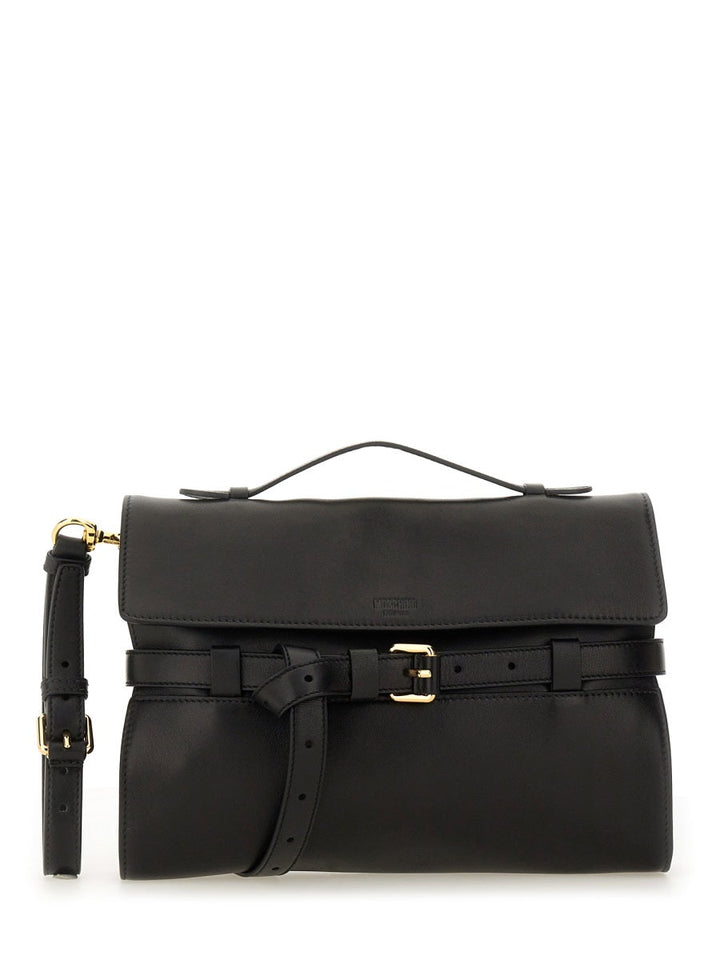 Moschino Men Nappa Leather "Tie Me" Clutch