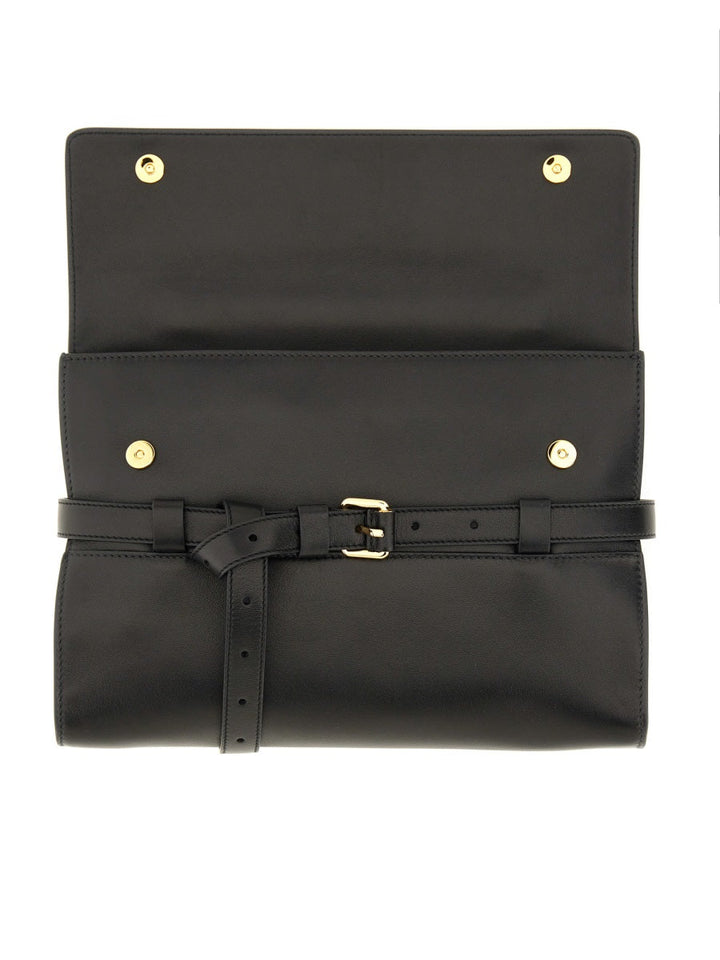Moschino Men Nappa Leather "Tie Me" Clutch