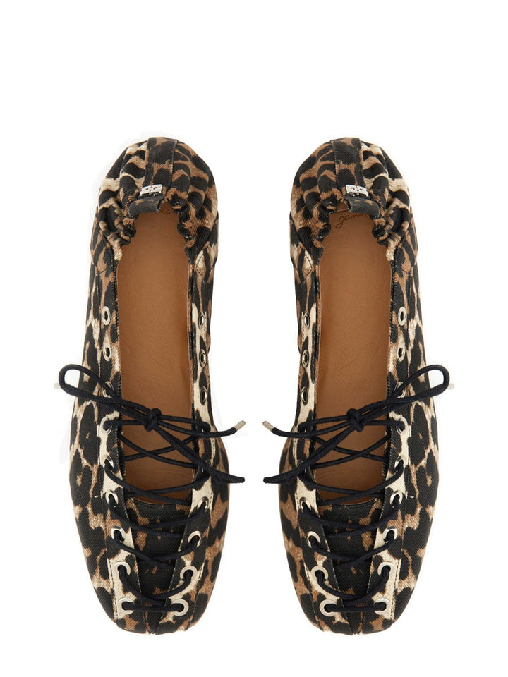 Ganni Women Ballerina Lace-Up