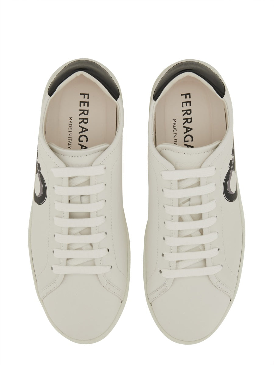 Ferragamo Men "Double Gancini" Sneaker