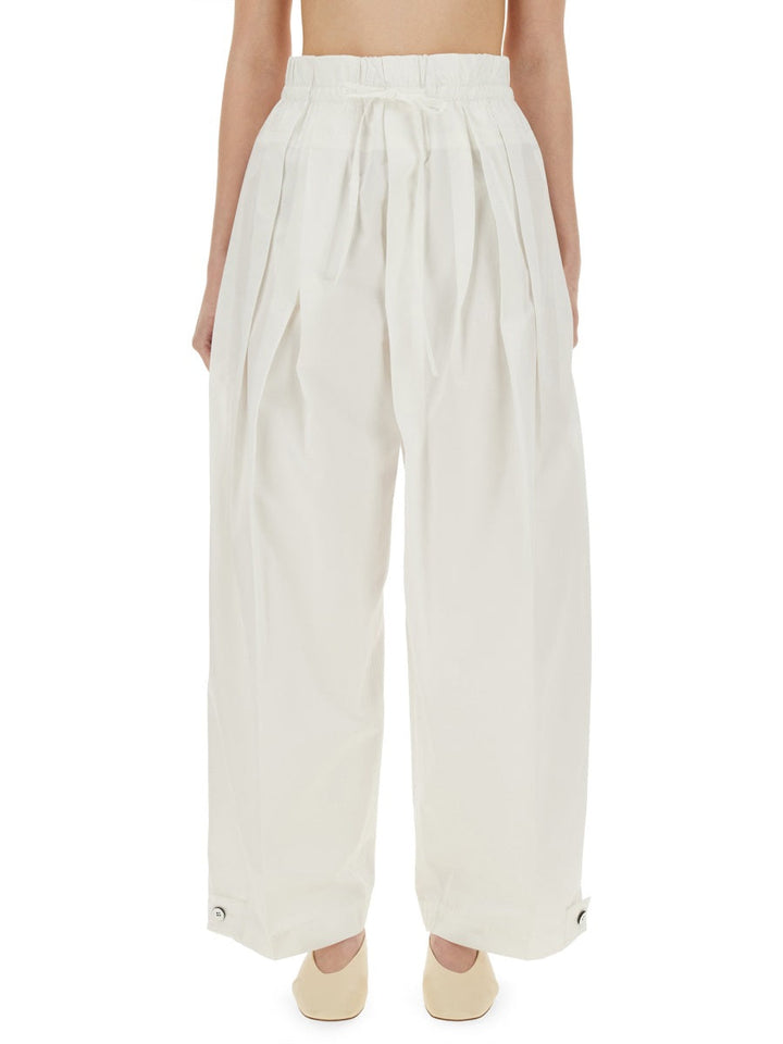 Jil Sander Women Wide Pants In Cotton Gabardine
