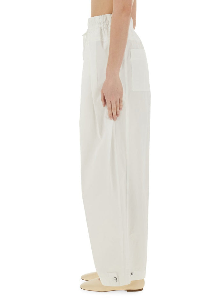 Jil Sander Women Wide Pants In Cotton Gabardine