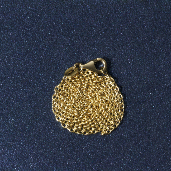 14k Yellow Gold Round Cable Link Chain 1.5mm
