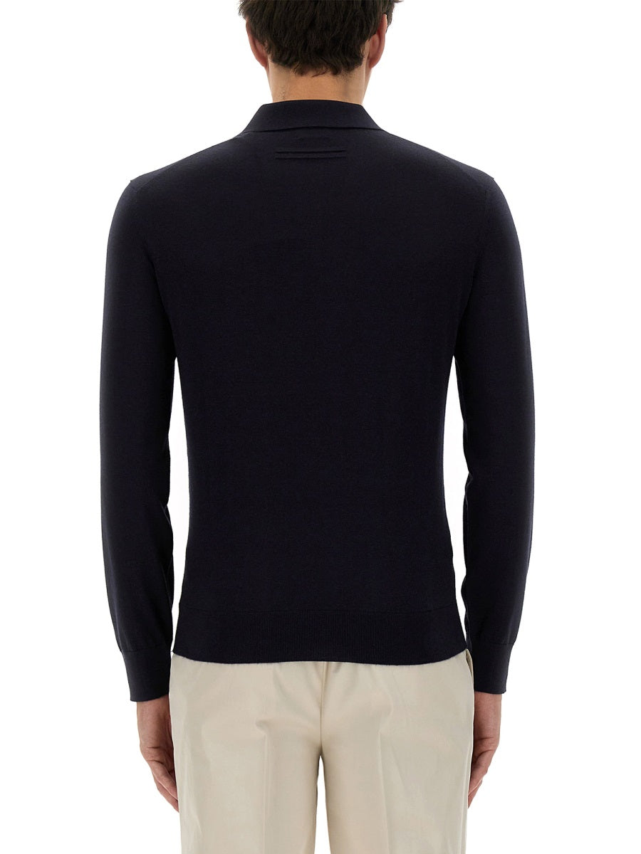 Zegna Men Cashmere And Silk Polo Shirt