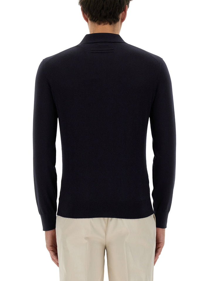 Zegna Men Cashmere And Silk Polo Shirt