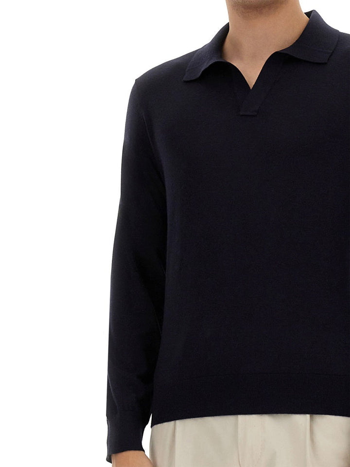 Zegna Men Cashmere And Silk Polo Shirt