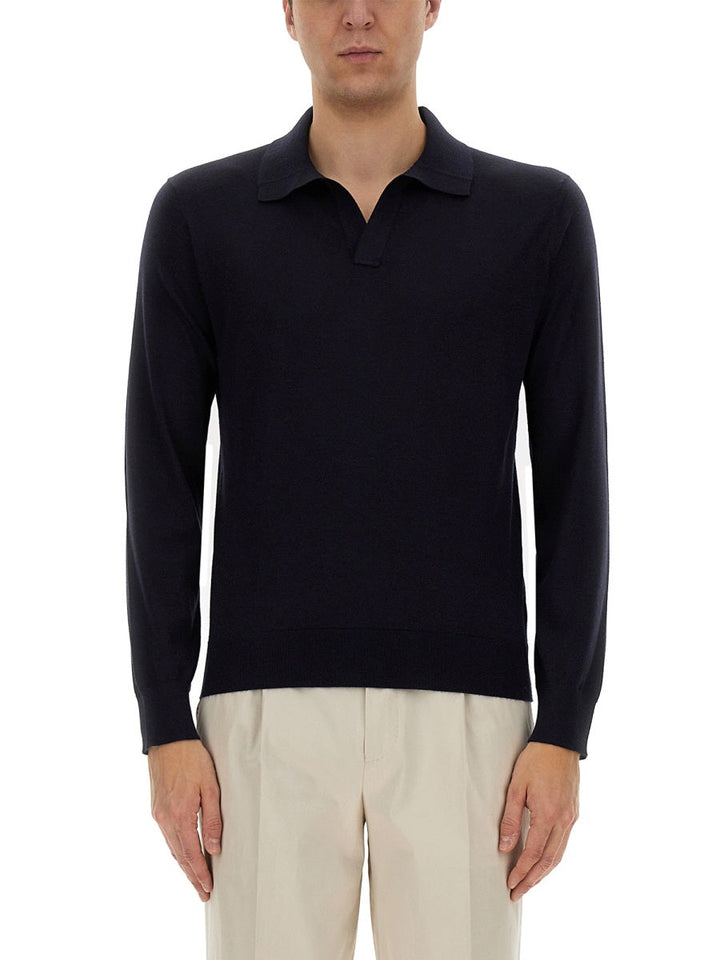 Zegna Men Cashmere And Silk Polo Shirt