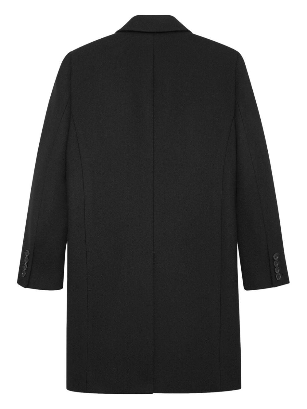 Saint Laurent Men Cappotto Doppiopetto In Lana