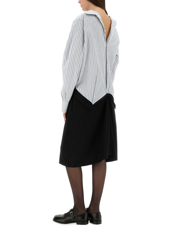 Maison Margiela Women Inverted Striped Dress-Shirt