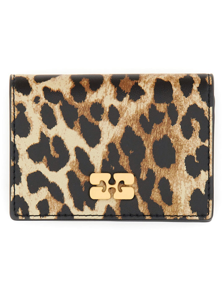 Ganni Women "Bou" Card Holder With Animal Motif