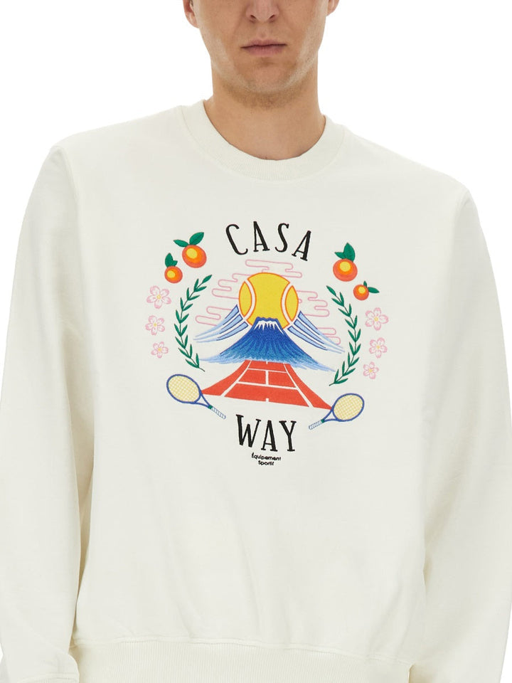 Casablanca Men Sweatshirt With "Home Way Mountain" Embroidery
