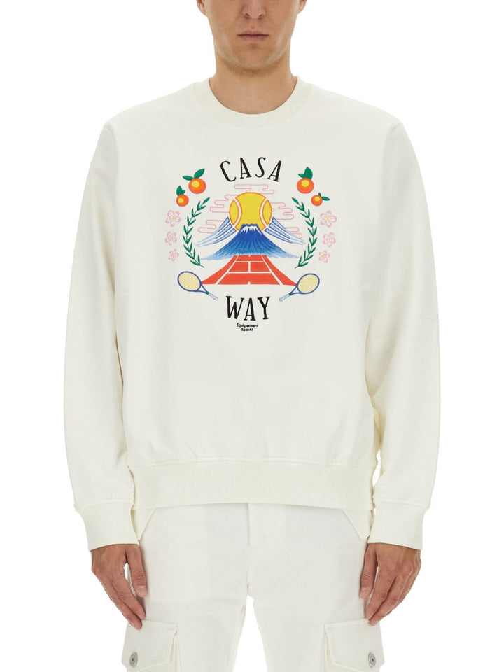 Casablanca Men Sweatshirt With "Home Way Mountain" Embroidery