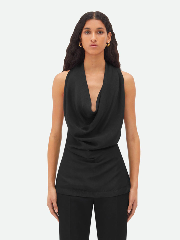 Bottega Veneta Women Top Drappeggiato In Viscosa Fluida