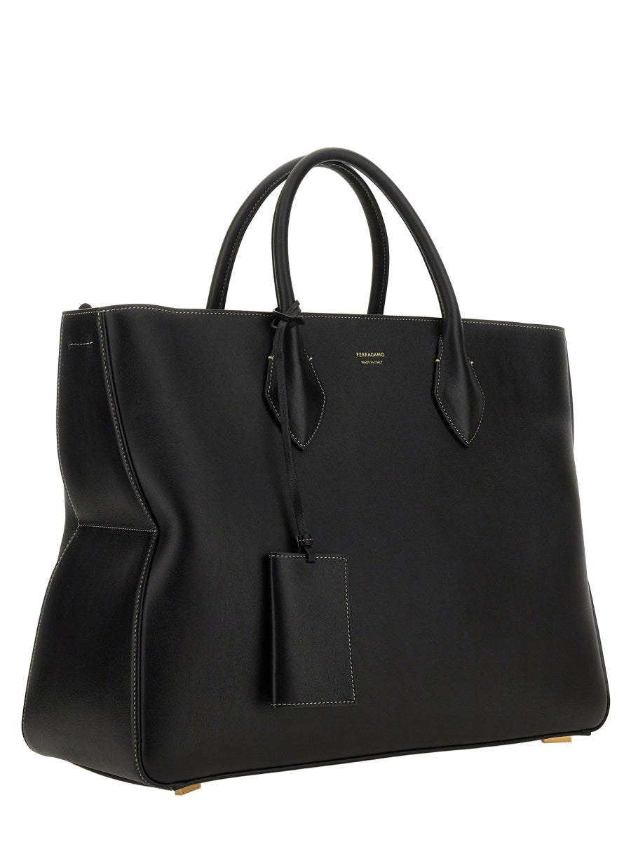 Ferragamo Men Star-Shaped Tote Bag Large