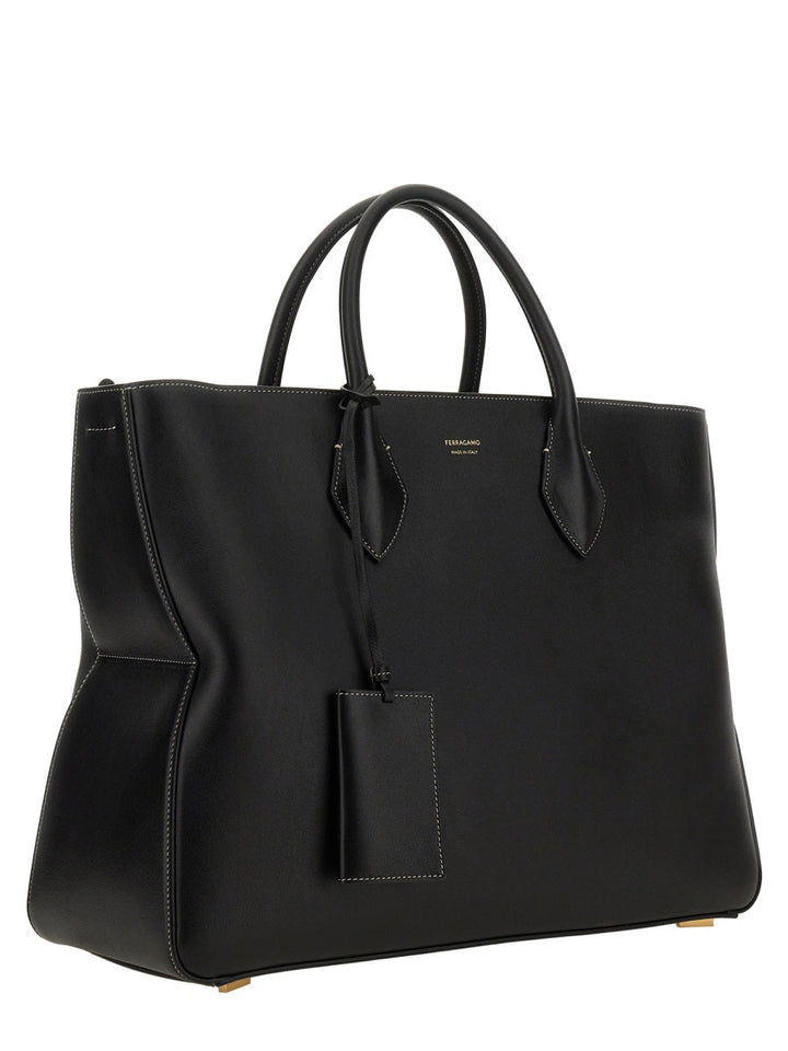 Ferragamo Men Star-Shaped Tote Bag Large