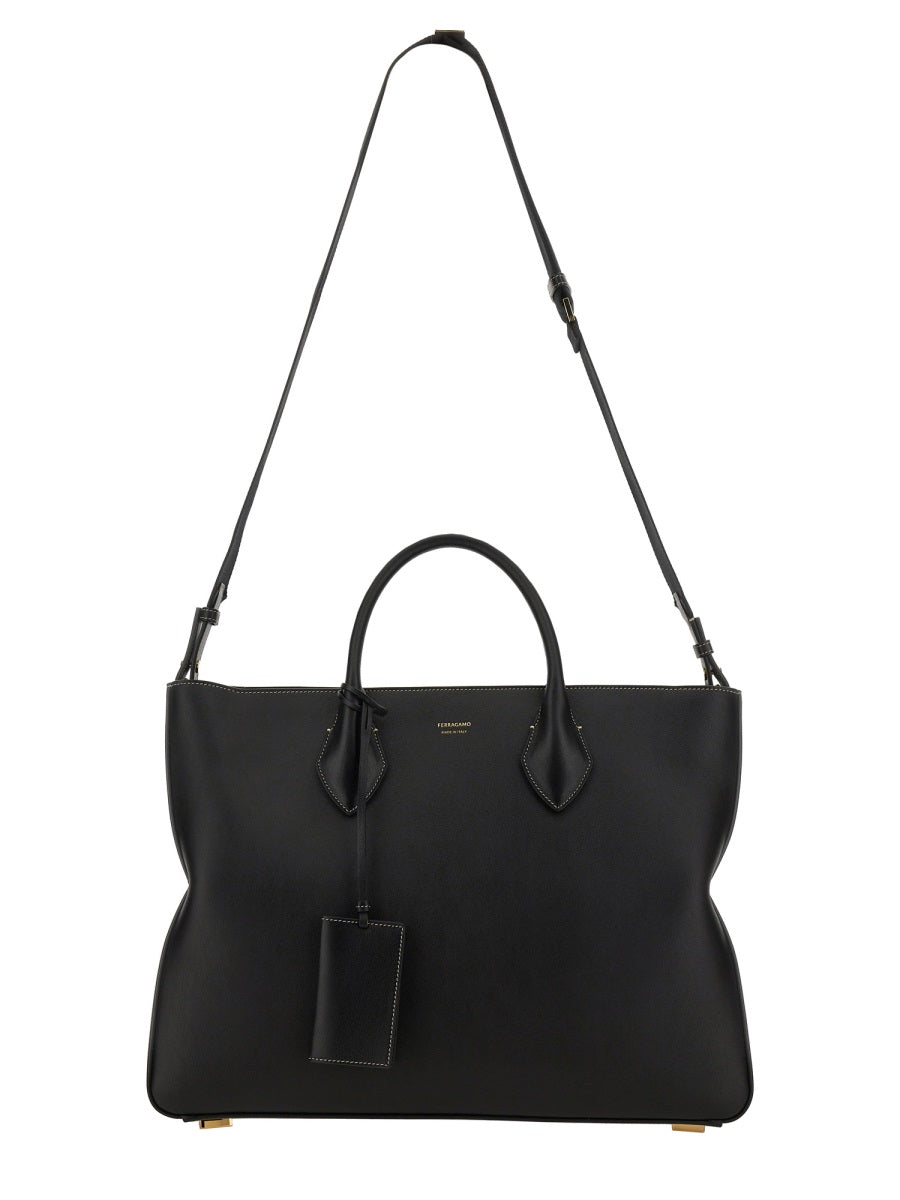 Ferragamo Men Star-Shaped Tote Bag Large