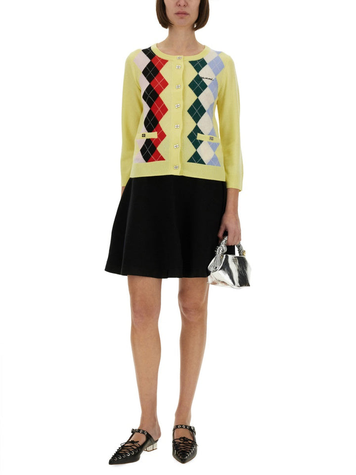 Ganni Women Jacquard Cashmere Cardigan