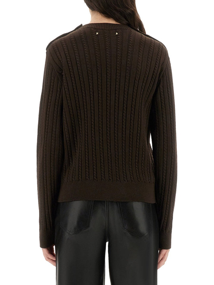Golden Goose Women Wool Sweater With Button Detail