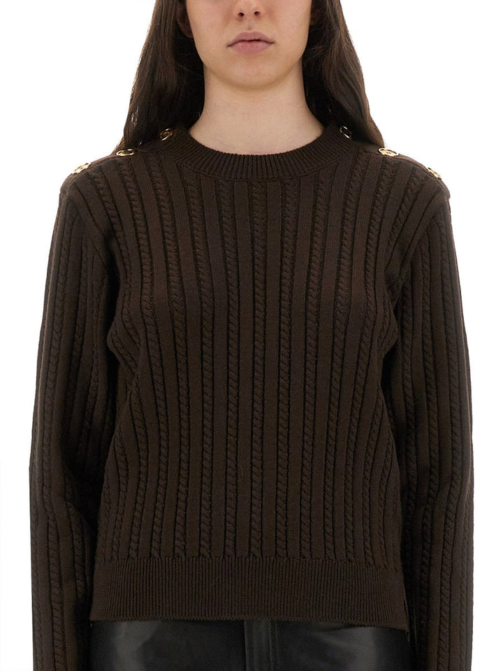 Golden Goose Women Wool Sweater With Button Detail