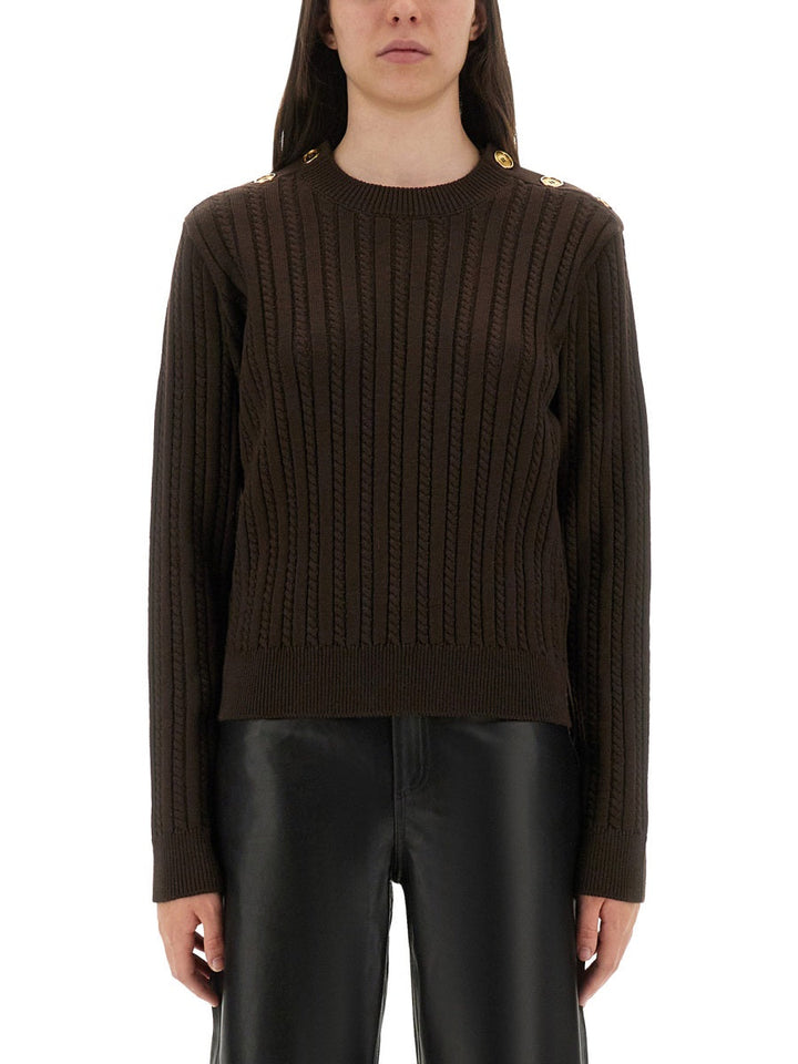 Golden Goose Women Wool Sweater With Button Detail