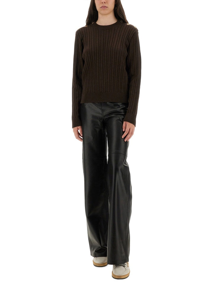 Golden Goose Women Wool Sweater With Button Detail