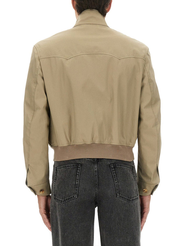 Alexander Mcqueen Men Harrington Cropped Jacket