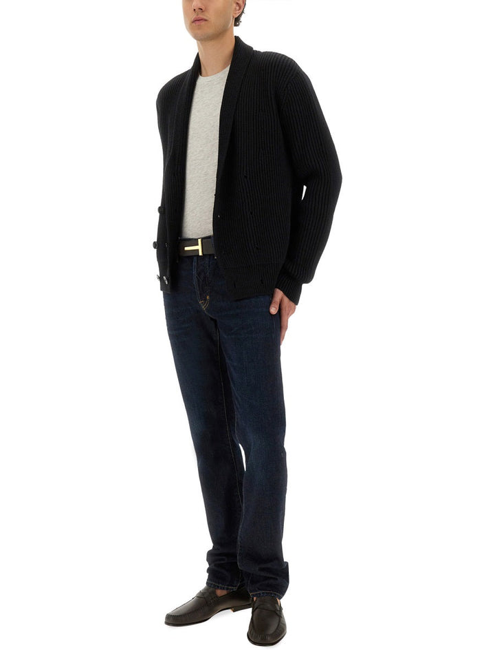 Tom Ford Men Double-Breasted Cardigan