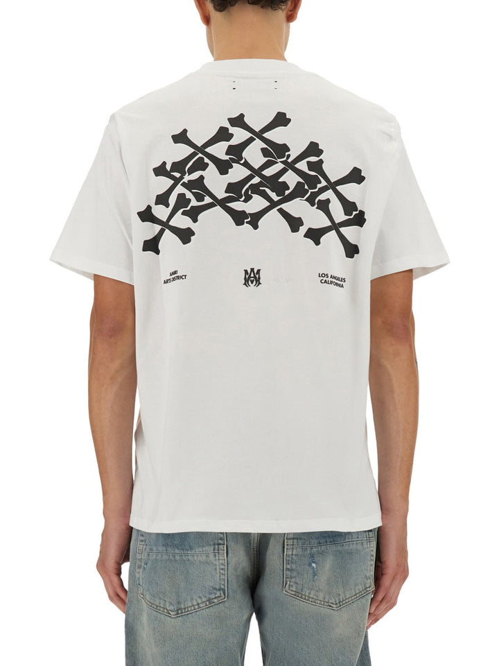 Amiri Men Bones Stacked Print T-Shirt