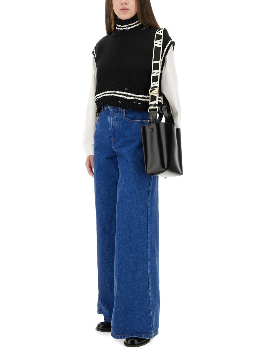 Marni Women Denim Wide Leg Jeans