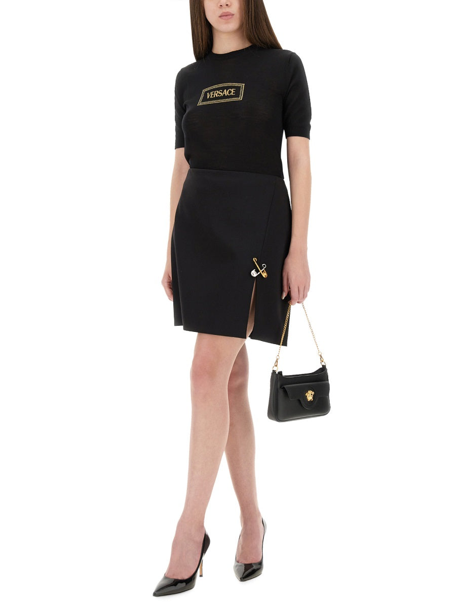 Versace Women Logo Knit T-Shirt