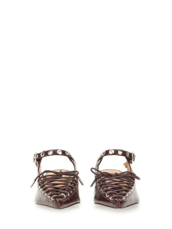 Ganni Women Mule Lace-Up