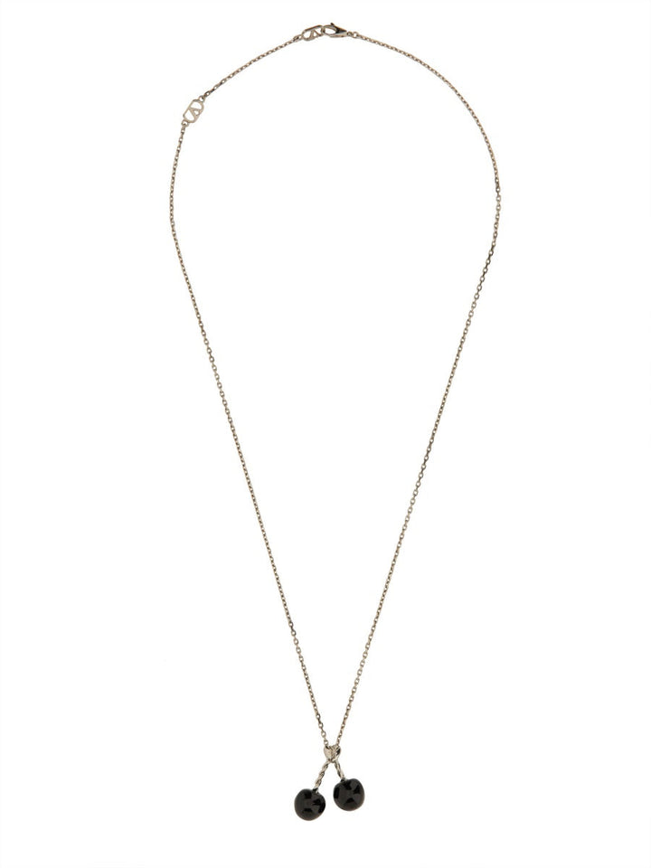 Valentino Garavani Men Chez Valentino Metal And Enamel Necklace