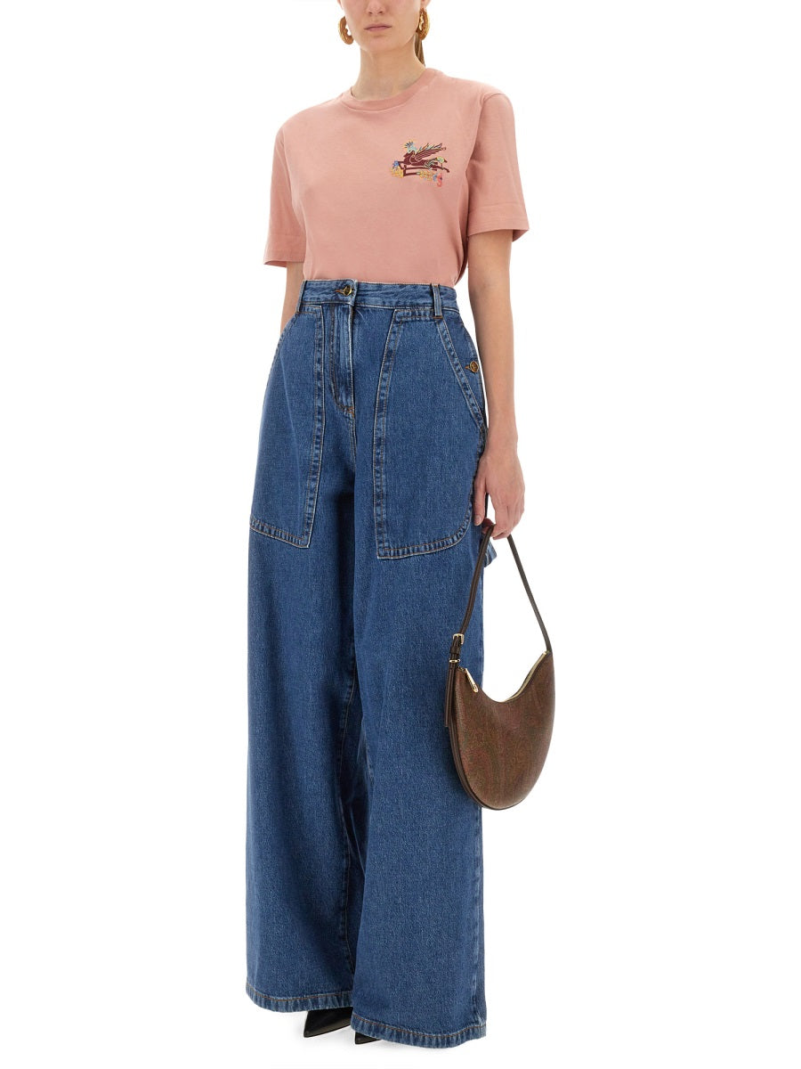 Etro Women T-Shirt With Pegasus