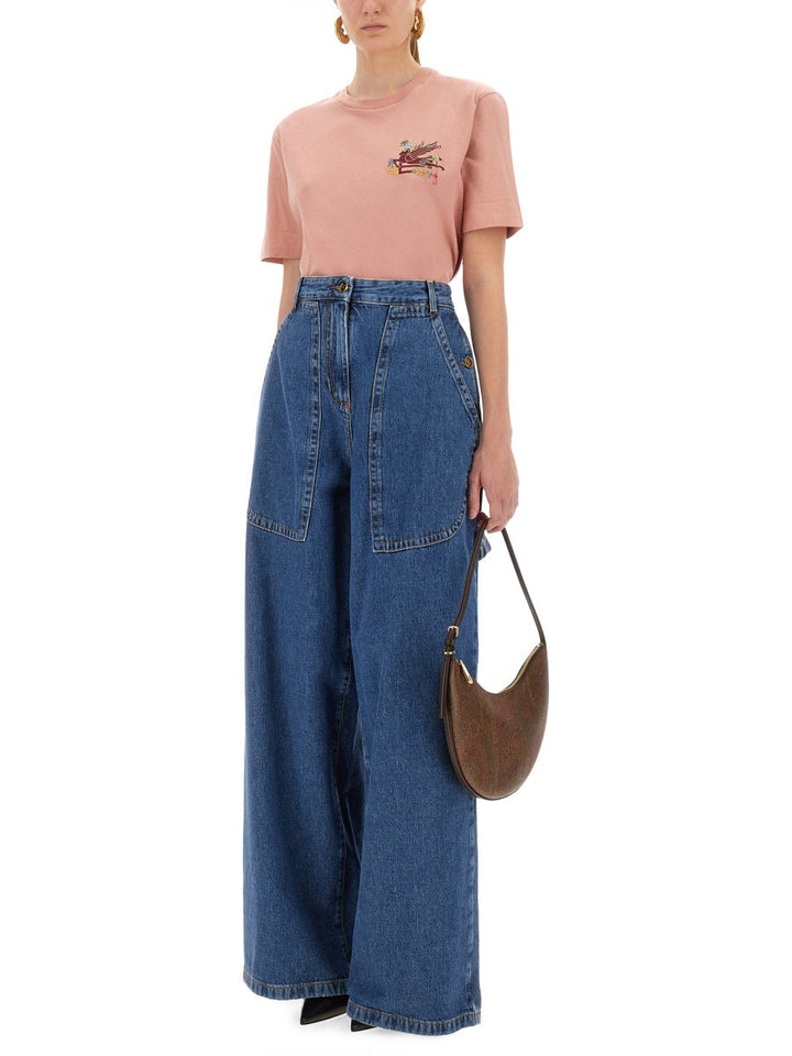 Etro Women T-Shirt With Pegasus