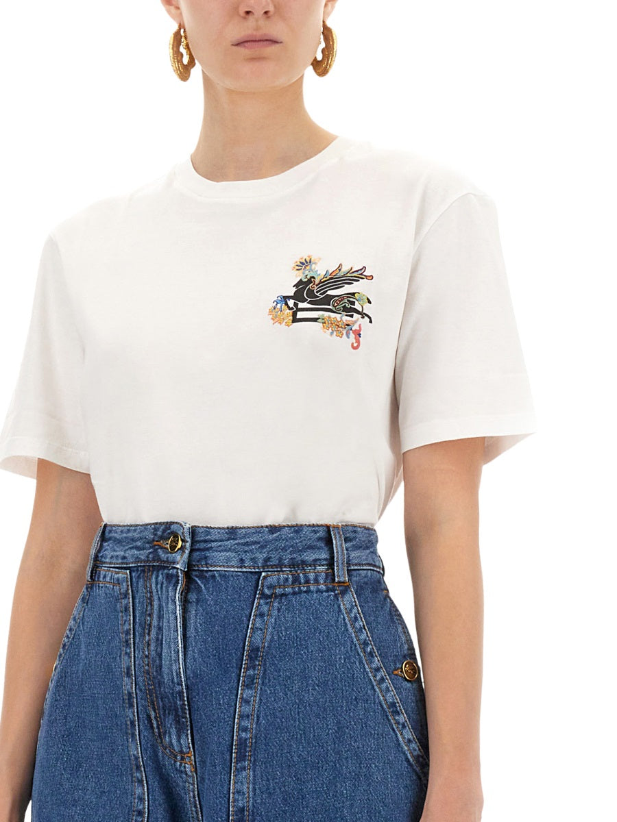Etro Women T-Shirt With Pegasus