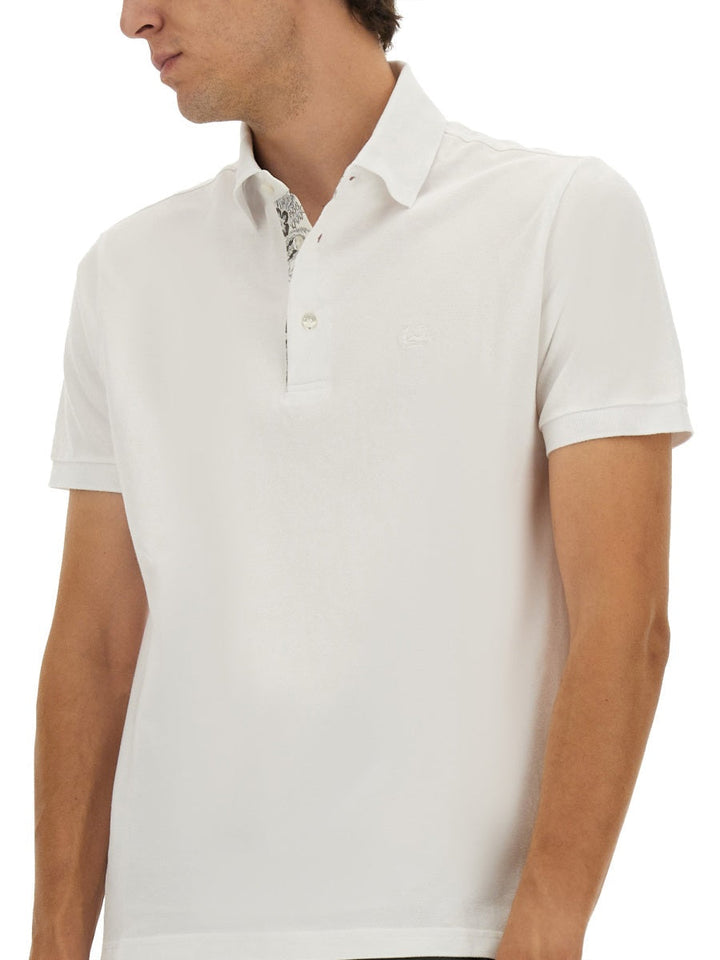 Etro Men Polo Shirt With Embroidered Pegasus