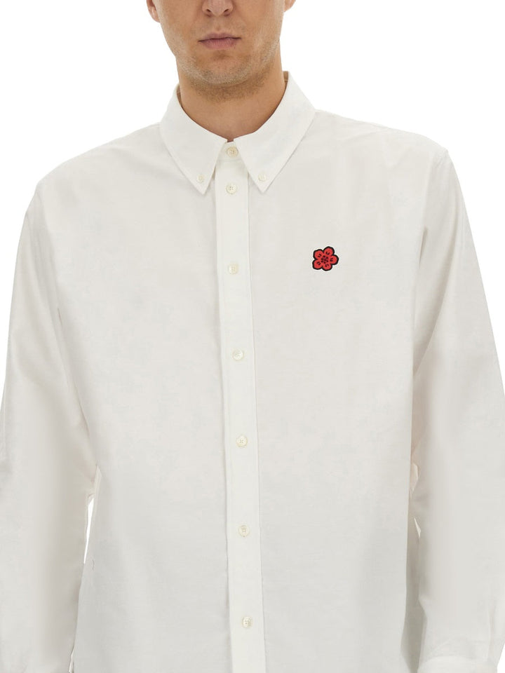 Kenzo Men Shirt With "Boke Flower" Embroidery