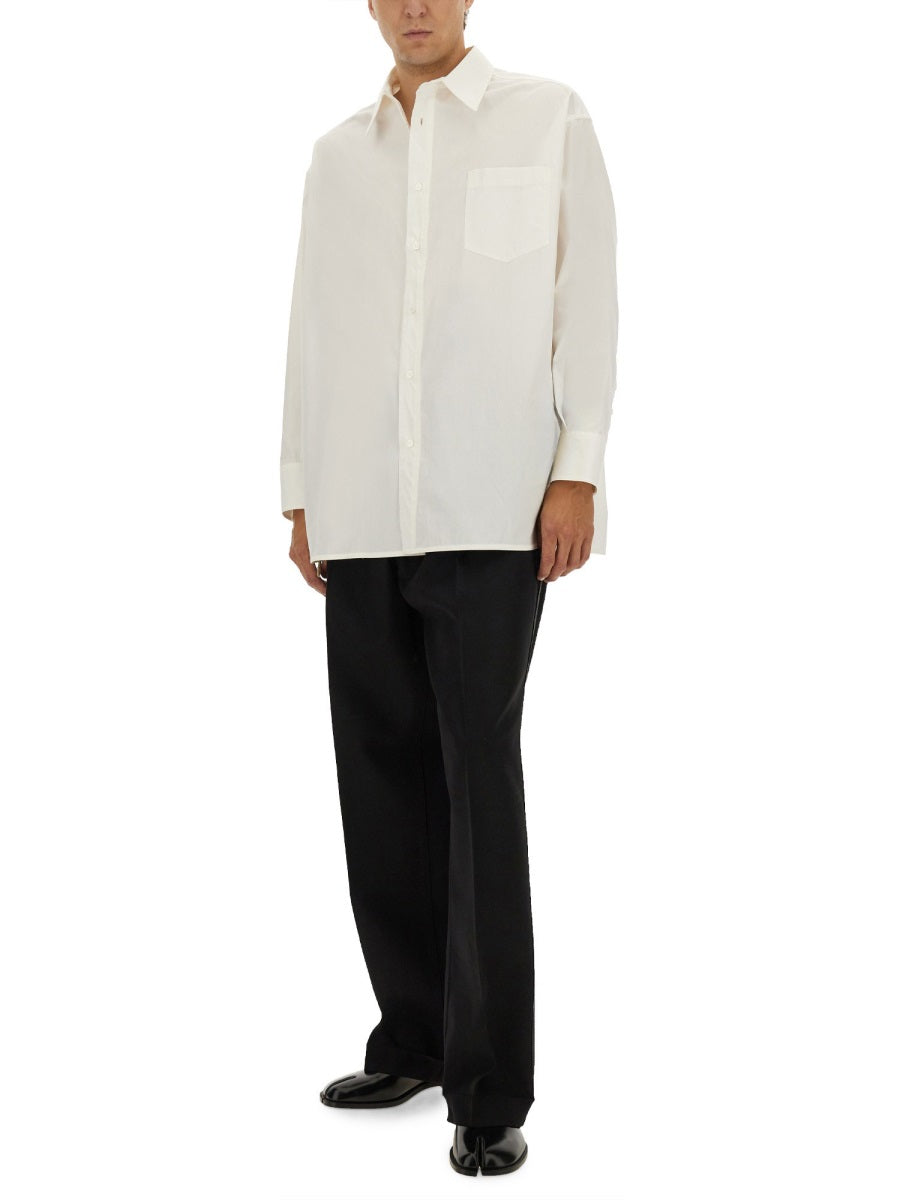 Maison Margiela Men Pants With Pleats And Belt