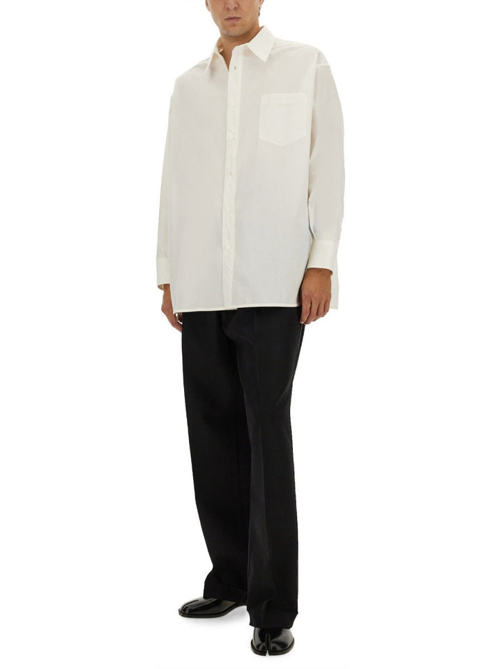 Maison Margiela Men Pants With Pleats And Belt