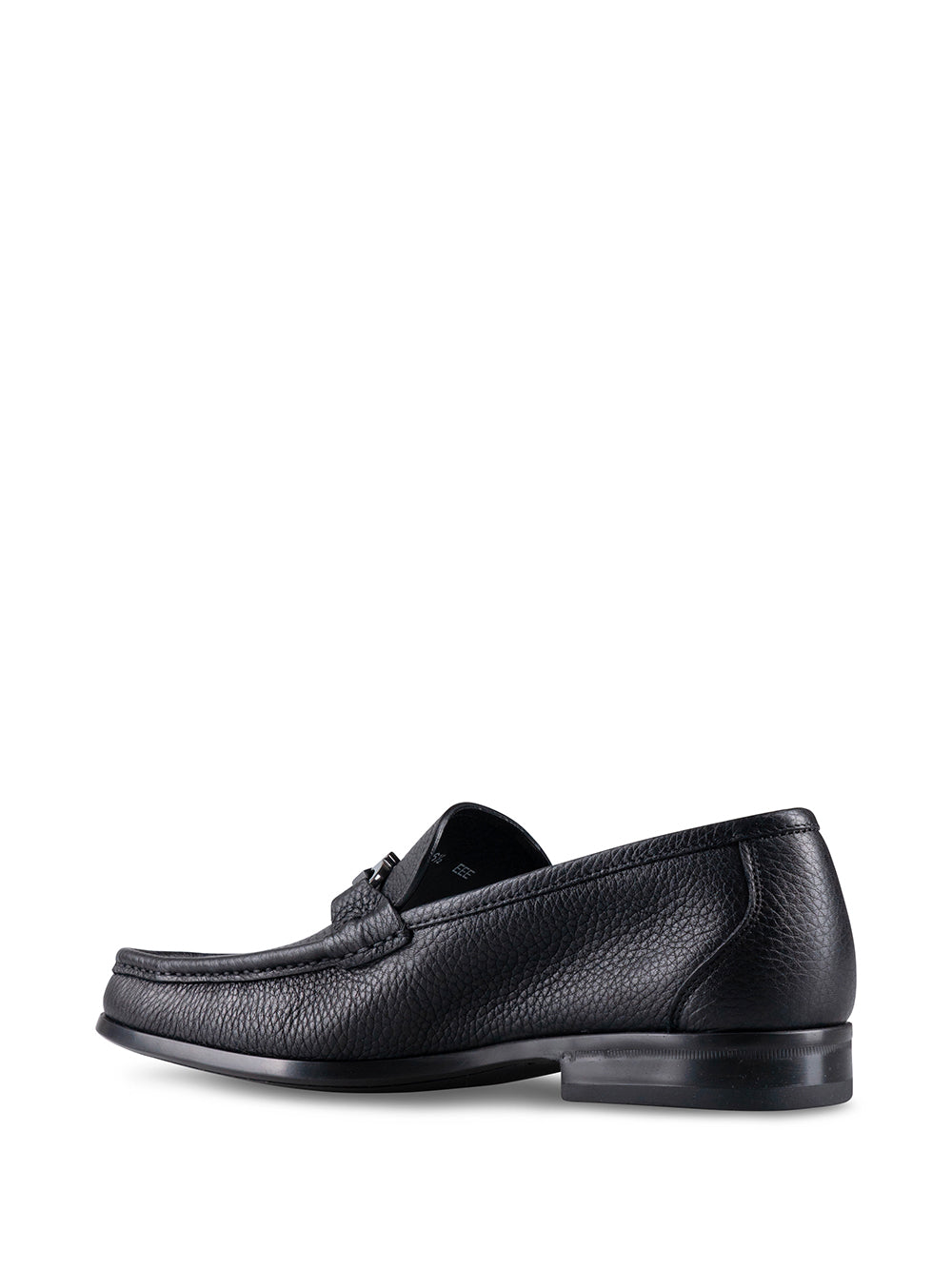 Ferragamo Men Grained Leather Gancini Loafers
